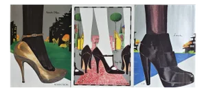 2006 Lanvin, Jimmy Choo, A. McQueen Shoe Advertisement Prints-Set of 3