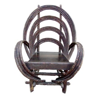 Antique Folk Art Bentwood Twig Chair For Sale