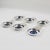 Rare Italian Sterling Silver and Murano Glass Fruit Coaster Set, circa 1960 Elevate your private barware collection with...