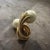 1990s Gilded Sterling Silver and Natural Pearl Sculptured Huge Italian Ring For Sale - Image 4 of 9
