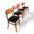 Contemporary Mid-Century Beech Dining Chairs with Black Vinyl Seats, 1950s, Set of 4 For Sale - Image 3 of 8