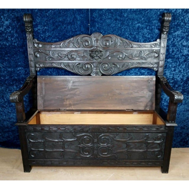 Italian Renaissance Style Wooden Chest For Sale - Image 4 of 8