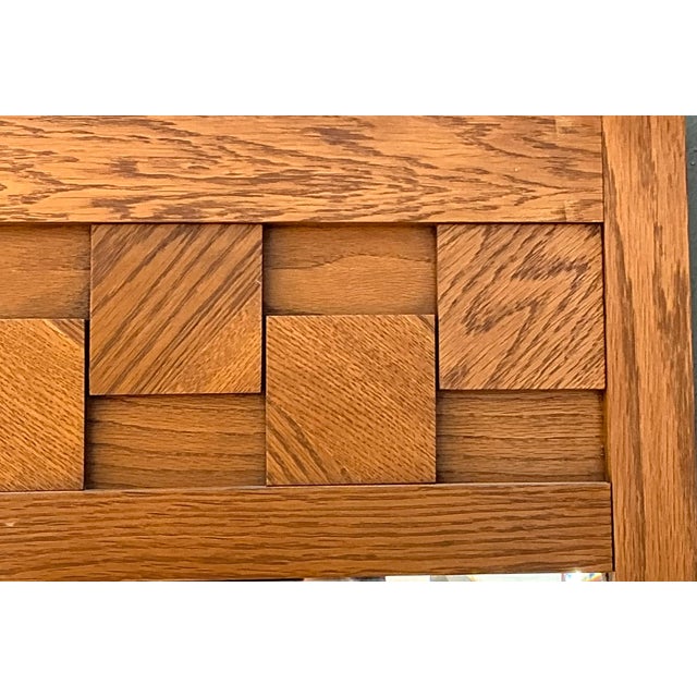 Vintage Lane “Staccato” Wood Mosaic Frame Mirror For Sale - Image 14 of 15