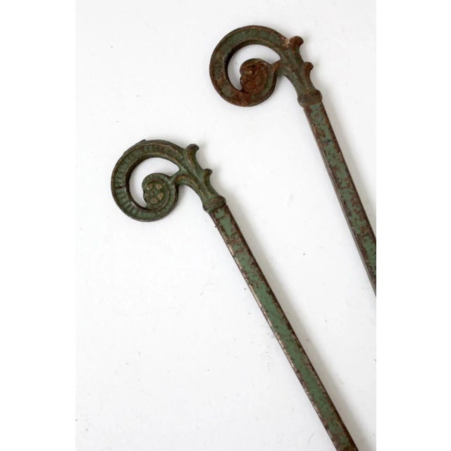 Antique Drapery Hang Hardware Pair For Sale - Image 6 of 8