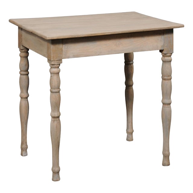 French Painted Oak Accent Table, 19th C. For Sale