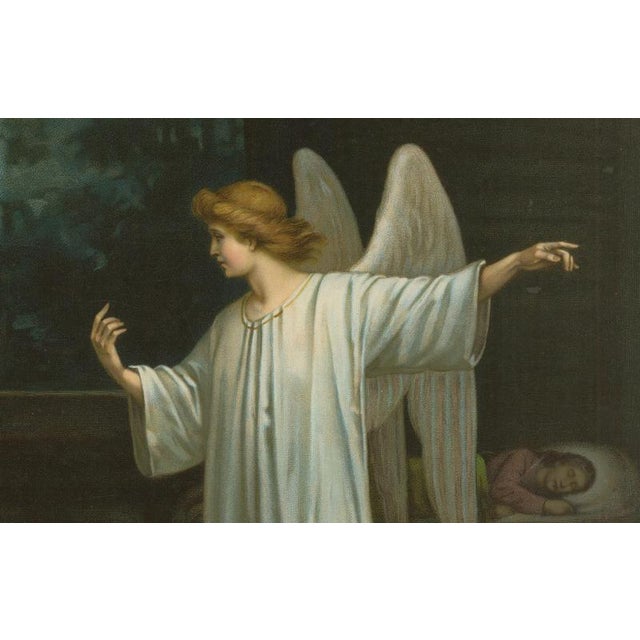 This deeply symbolic late 19th–early 20th century German chromolithograph presents the powerful biblical moment in which...