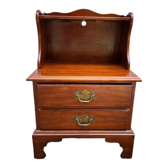 Henkel Harris Solid Cherry Nightstand Bedside Table. For Sale