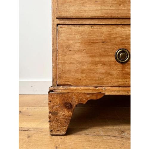 Brown Victorian English Pine Chest of Drawers For Sale - Image 8 of 9