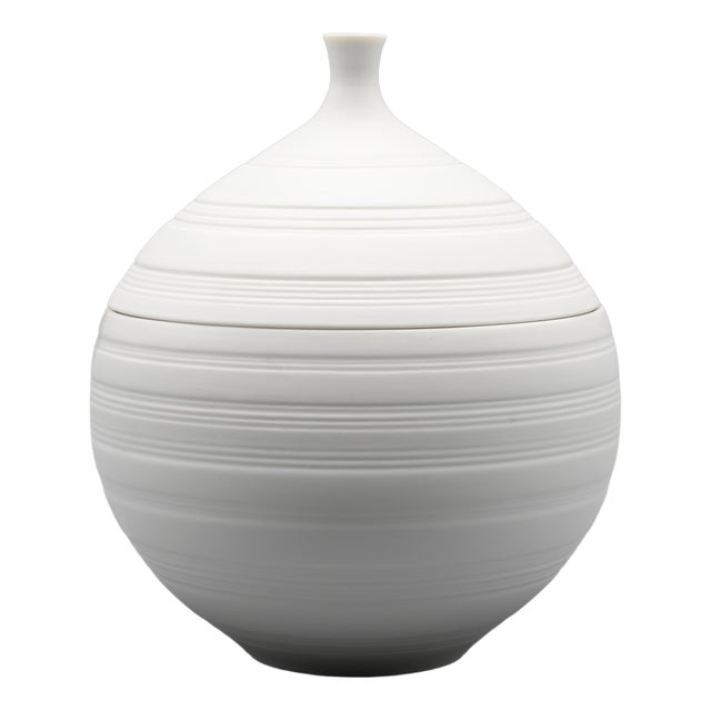 Bisque Porcelain Lidded Box Hans Achtziger for Hutschenreuther, 1970s For Sale