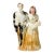 Vintage 1940s Wedding Bride & Groom Distressed Figurine Cake Topper For Sale