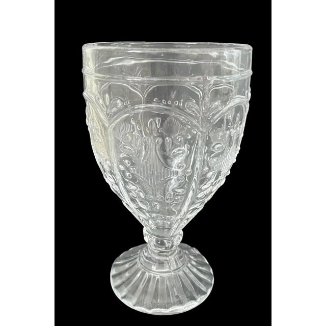 Late 20th Century Fitz and Floyd Trestle Glassware Ornate Goblets, Set of 8 For Sale - Image 5 of 12