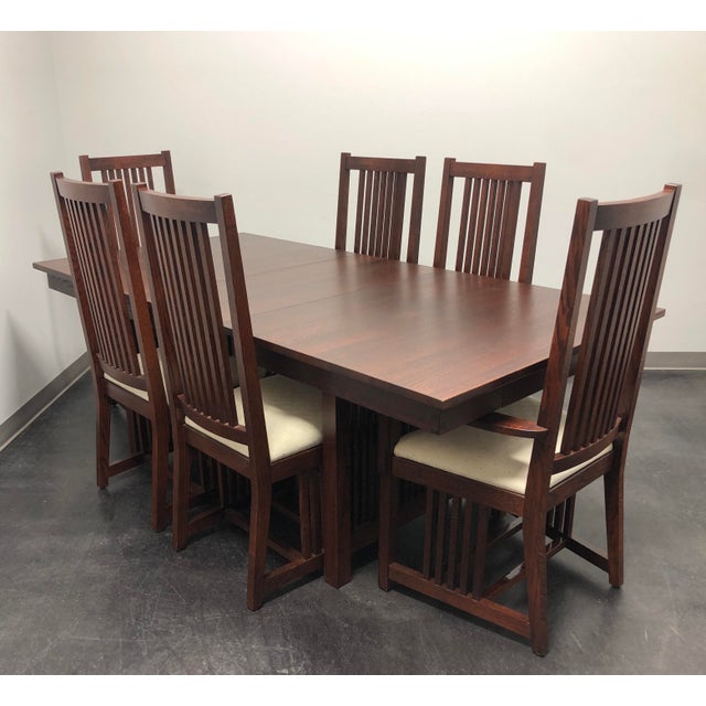 Le Meuble Villageois Mission Oak Dining Set Table + 8 Chairs Chairish