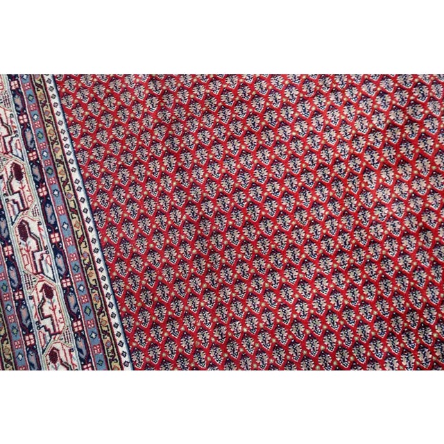 Textile 1970s Handmade Vintage Indian Seraband Rug 6.6' X 8.2' For Sale - Image 7 of 13