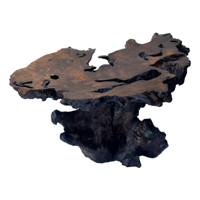 1960s Redwood Burl Coffee Table For Sale