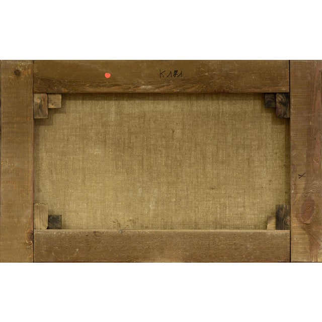 Paolo De Robertis, Coastal Landscape with Fishing Boats and Figures, Oil on Jute Canvas For Sale - Image 7 of 8