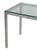 Mid-Century Modern Chrome and Glass Top Console Table, on four supports, unmarked. 28.75" H x 60.25" W x 24" D....