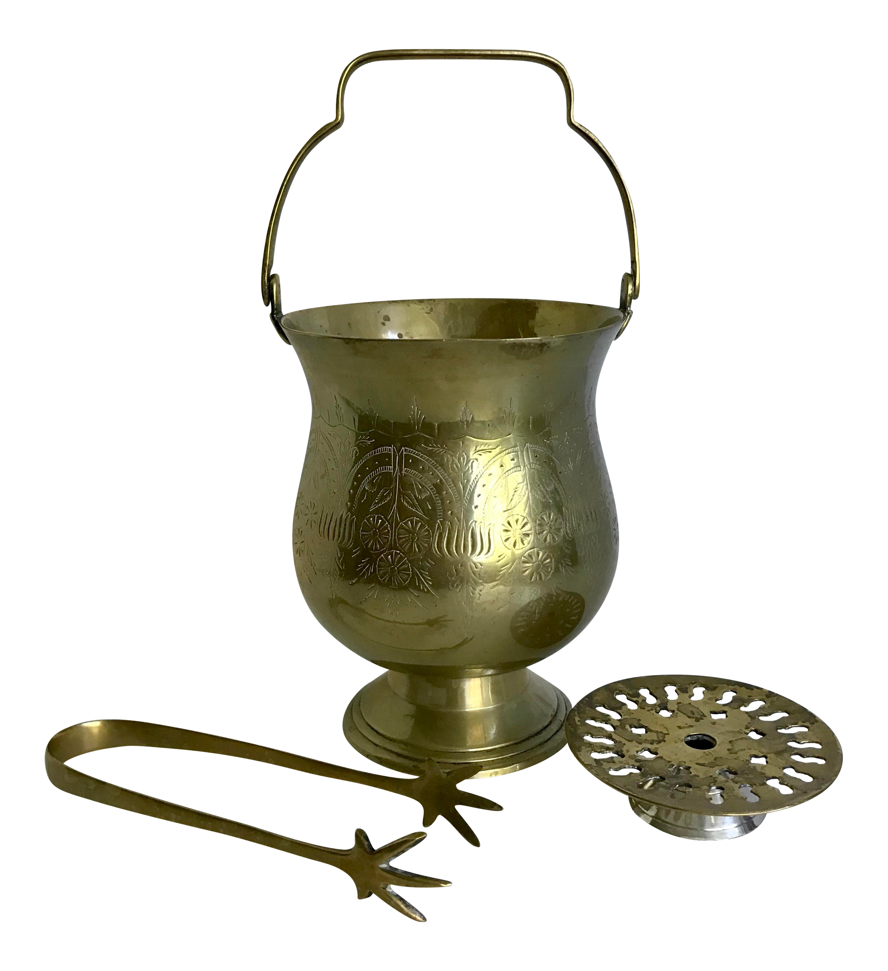 vintage brass ice bucket