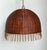 Late 20th Century Vintage Woven Rattan Dime Chandelier For Sale - Image 5 of 12