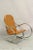 Brown Late 20th Century Mid Century Modern Milo Baughman Style Chrome Thonet Rocking Chair Rocker For Sale - Image 8 of 9