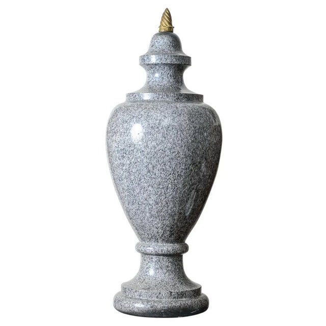 Granite Gray Urn/Finial For Sale In West Palm - Image 6 of 6