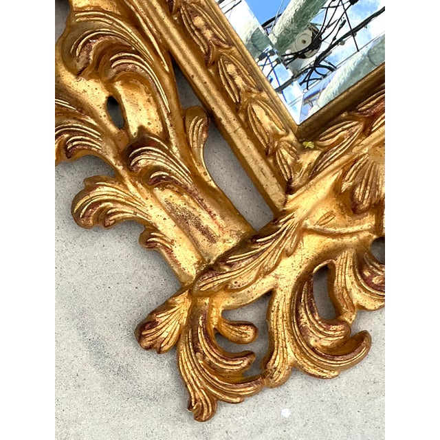 Vintage Regency Rococo Gilt Mirror For Sale In West Palm - Image 6 of 7