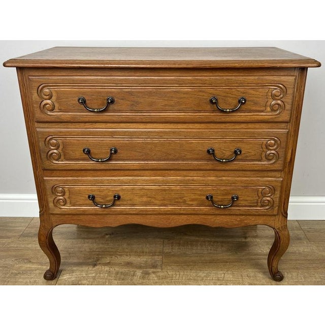 Add timeless French charm to your home with this Vintage French Louis Chest of Drawers , beautifully crafted in oak with...