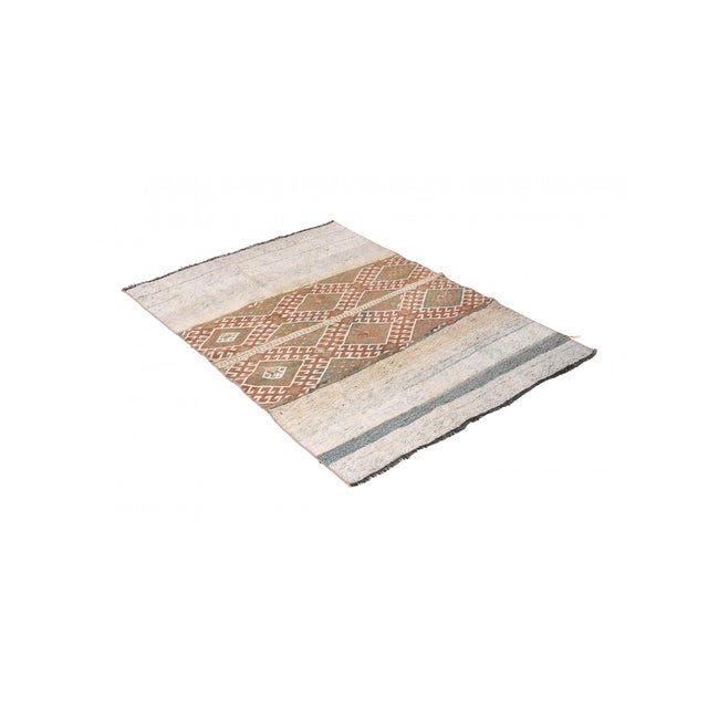Handwoven vintage decorative kilim rug from Marash region of Turkey. Approximately 50-60 years old. In good condition....