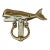 Vintage Cast Brass Whale Door Knocker For Sale