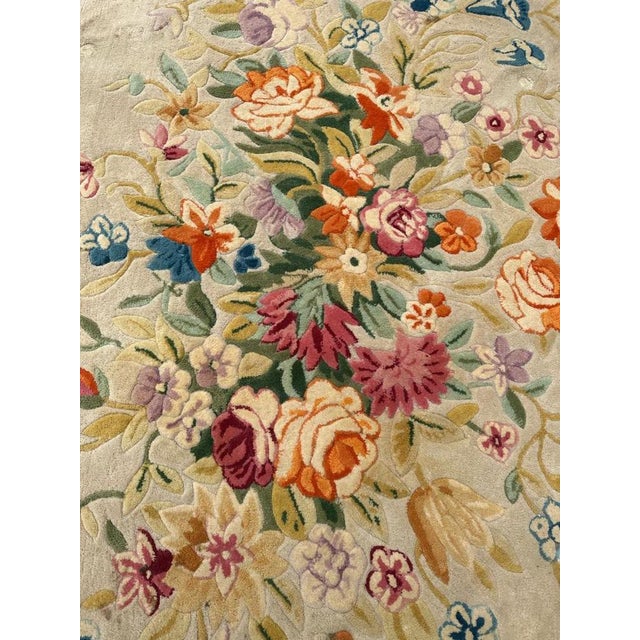 Large Savonnerie Hand Tufted Rug, 1950s For Sale - Image 13 of 18