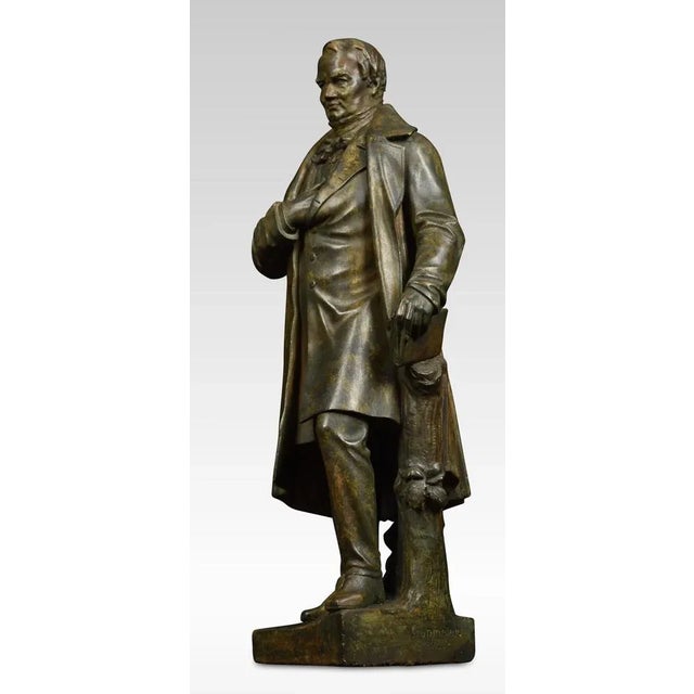 19th Century Chalked Bronzed Figures by Dopmeier, Set of 2 For Sale - Image 5 of 11