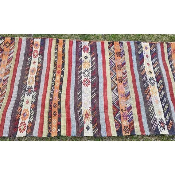 1970s Vintage Woven Turkish Kilim Runner - 2′7″ × 9′8″ For Sale - Image 4 of 9
