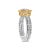 18K Yellow Gold Plated .925 Sterling Silver Diamond Heart Ring with Satin Finish (I-J Color, SI1-SI2 Clarity) - Ring Size 8 For Sale - Image 4 of 7