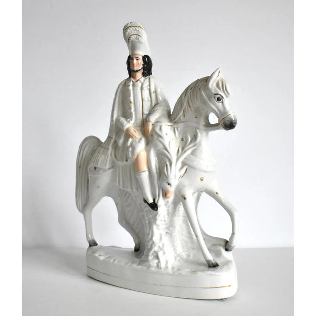 Mid 19th Century Antique Staffordshire Scottish Hunter on Horseback Figurine For Sale - Image 5 of 10