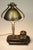 1910s 1910s Rare Arts Crafts Bradley Hubbard Brass Tilt Shade Pen Inkwell Cast Iron Student Table Lamp For Sale - Image 5 of 13