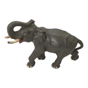 Hard to Find Vintage 1930s Hubley Manufacturing Co. Cast Iron Figurative Elephant Doorstop
