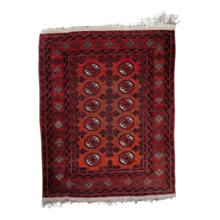 1920s, Handmade Antique Afghan Baluch Rug 3.8' X 4.8' For Sale