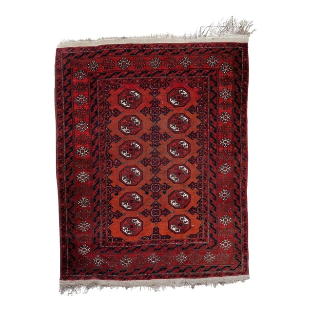 1920s, Handmade Antique Afghan Baluch Rug 3.8' X 4.8' For Sale