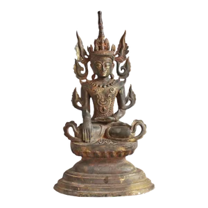 Antique Thai Bronze Buddha Statue