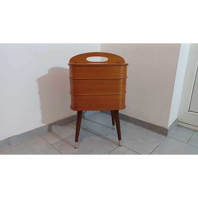 Brown Danish Sewing Box in Teak, 1960s For Sale - Image 8 of 18
