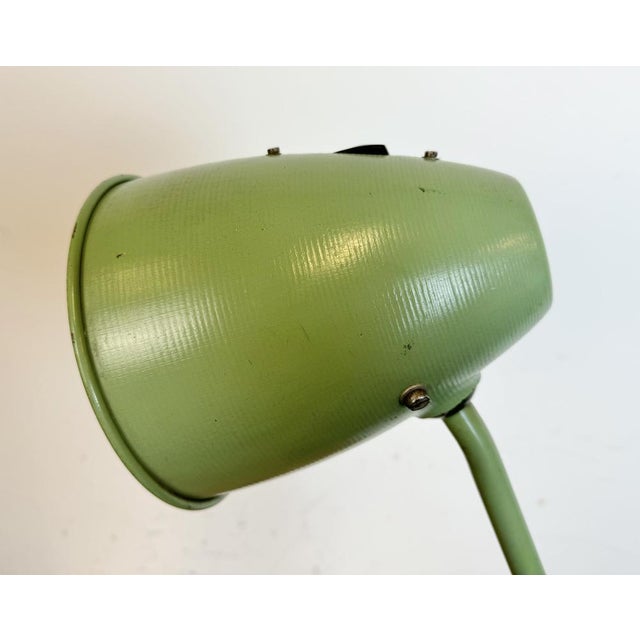 Metal Industrial Green Workshop Table Lamp, 1960s For Sale - Image 7 of 18