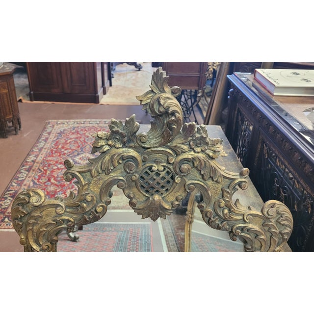 Antique French Gild Wood & Plaster Wall Mirror For Sale - Image 10 of 15
