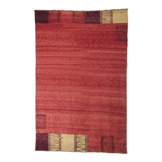 Vintage Pakistani Red Area Rug - 06'02 X 09'05 For Sale