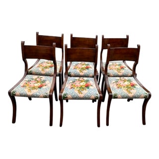 Set of 6 Austrian Painted Mahogany Dining Chairs, Circa 1920s For Sale
