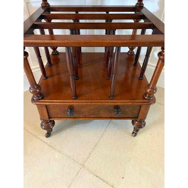 Mid 19th Century Antique Victorian Mahogany Free-Standing Canterbury Whatnot, 1860s For Sale - Image 5 of 14