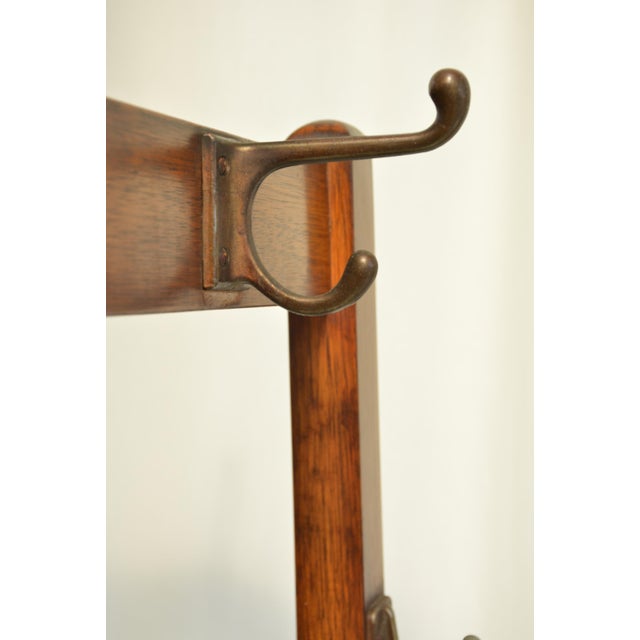Antique English Arts and Crafts Hall Stand Coat Stand Rack, 1900 For Sale - Image 6 of 18