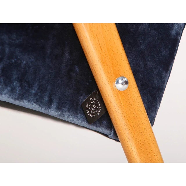 Blue Vintage Lounge Chair by Jaroslav Smidek for Jitona, 1960s For Sale - Image 8 of 9