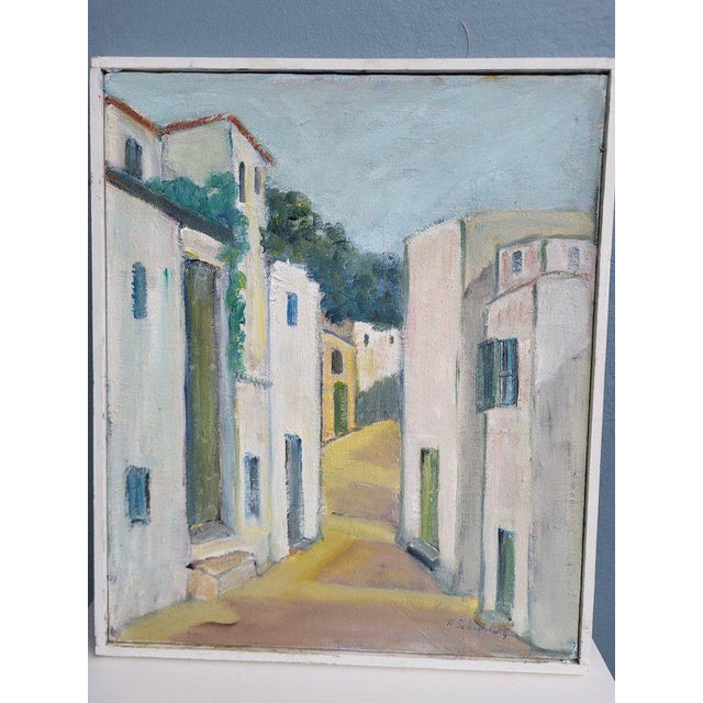 Arne Schultzberg, Street Scene, 1950s, Oil Painting on Canvas, Framed For Sale - Image 10 of 15
