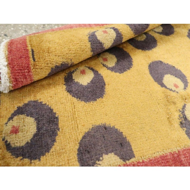Textile Galerie Shabab Collection Mid-20th Century Turkish Art Deco Throw Rug For Sale - Image 7 of 7