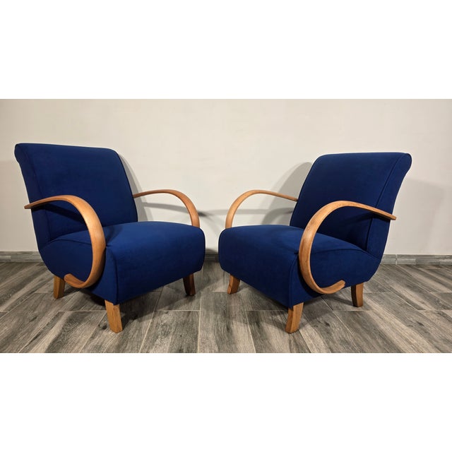 Lounge Chairs from Jindrich Halabala, 1940s, Set of 2 For Sale - Image 9 of 11