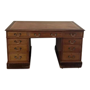 19th Century Antique Pedestal Desk